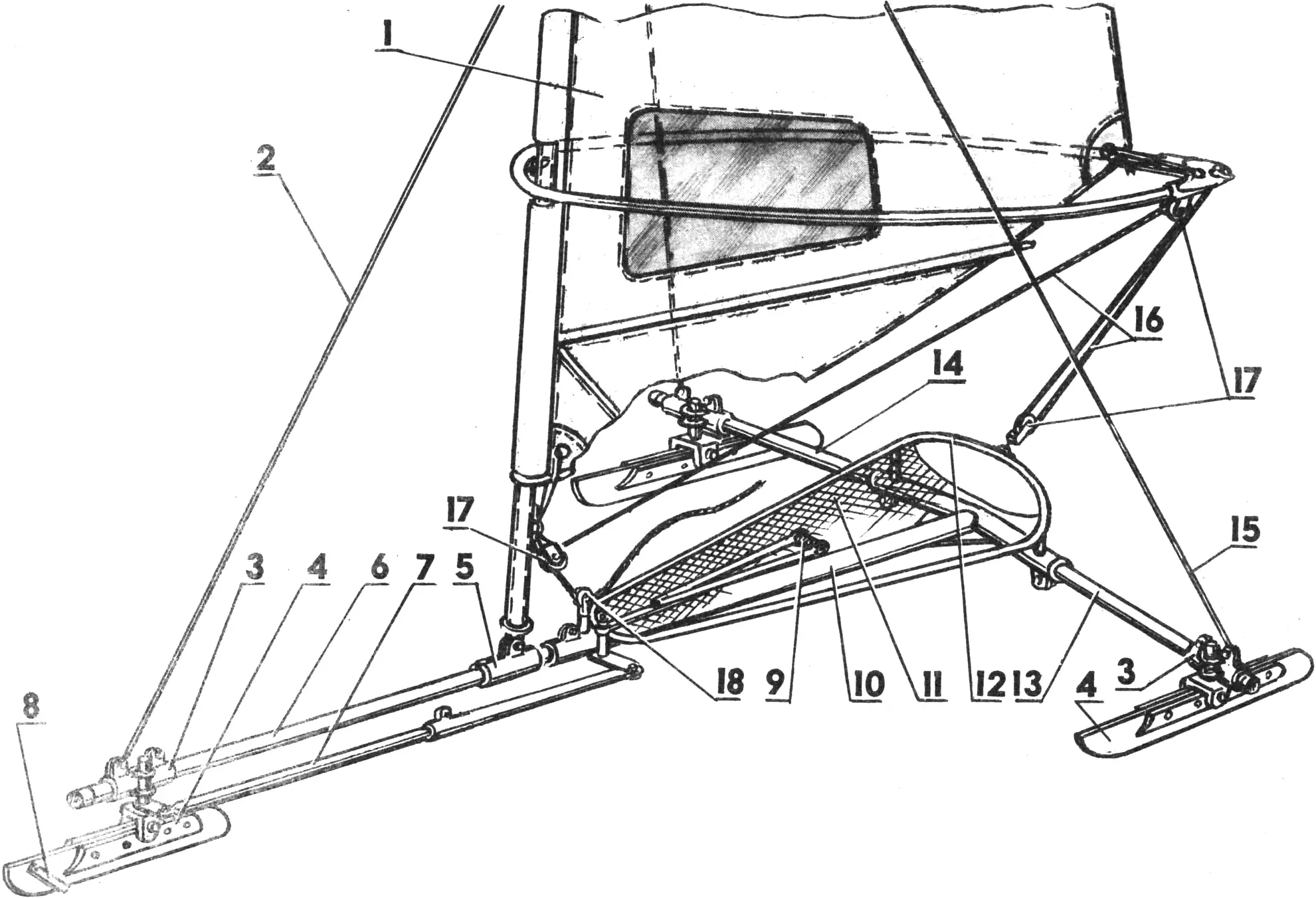 Main units of the ice boat