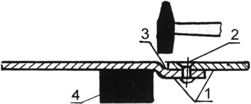 Fig. 12. Joining sheet parts flush