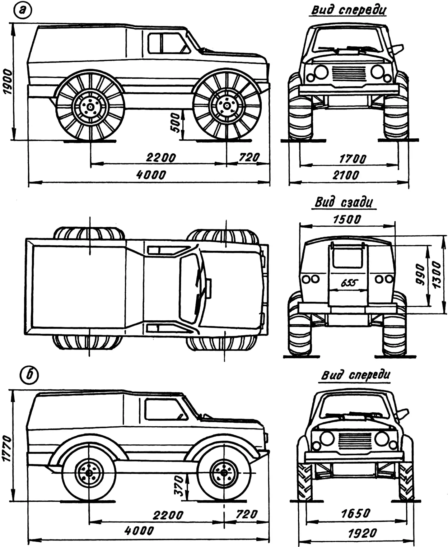 General view of the all-terrain vehicle