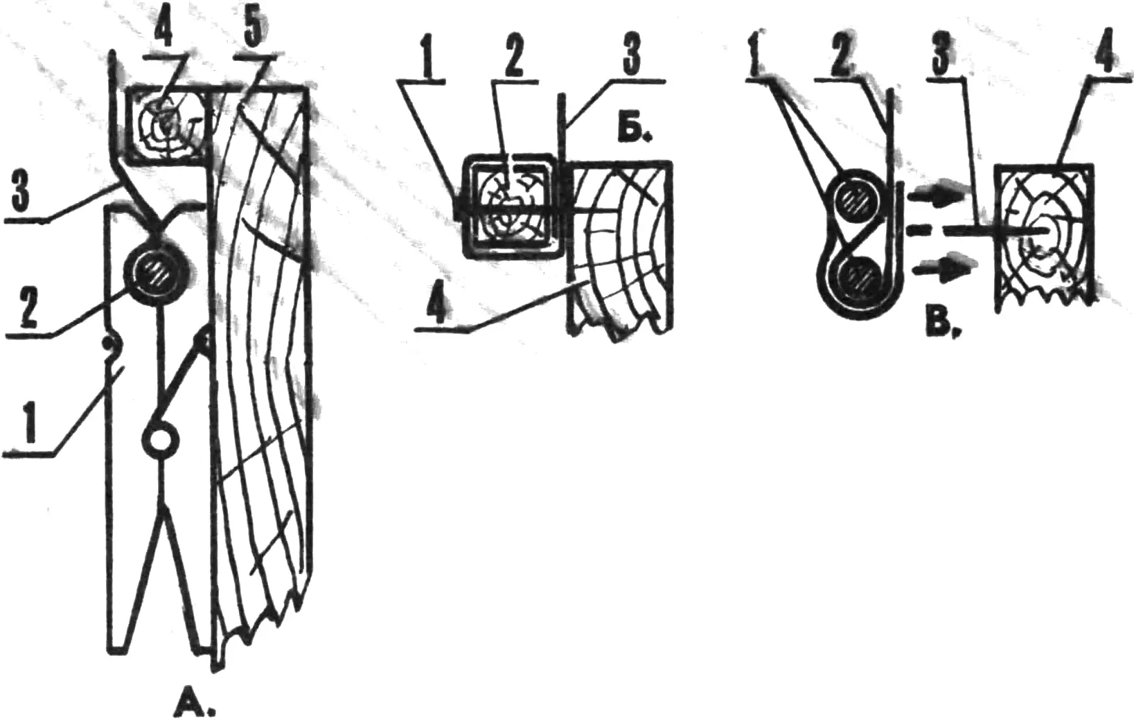 Fig. 2. Methods of fastening the transparent cover of the solar dryer