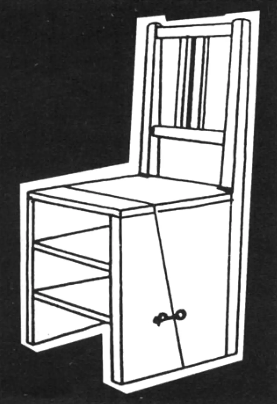 Combined chair-stepladder
