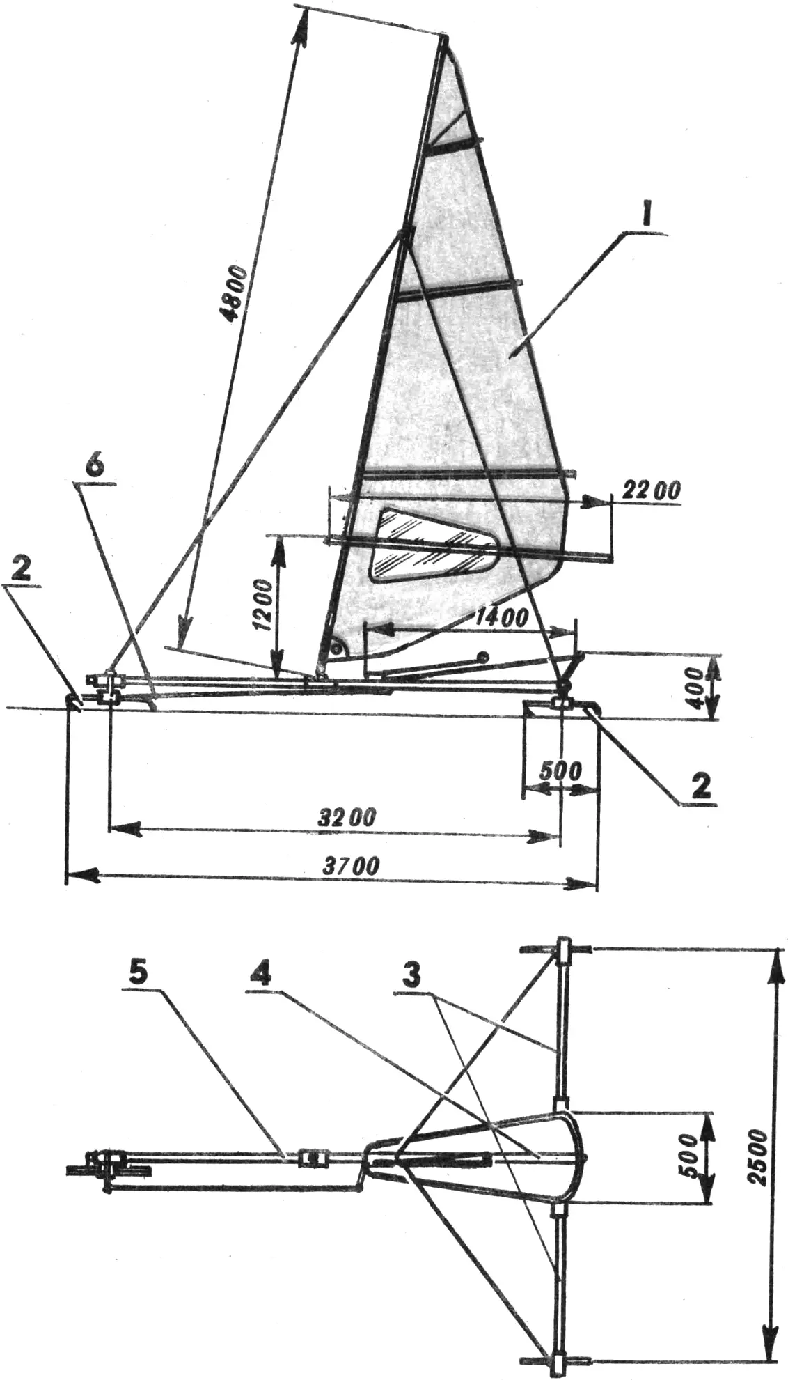 Collapsible 6 m2 class ice boat