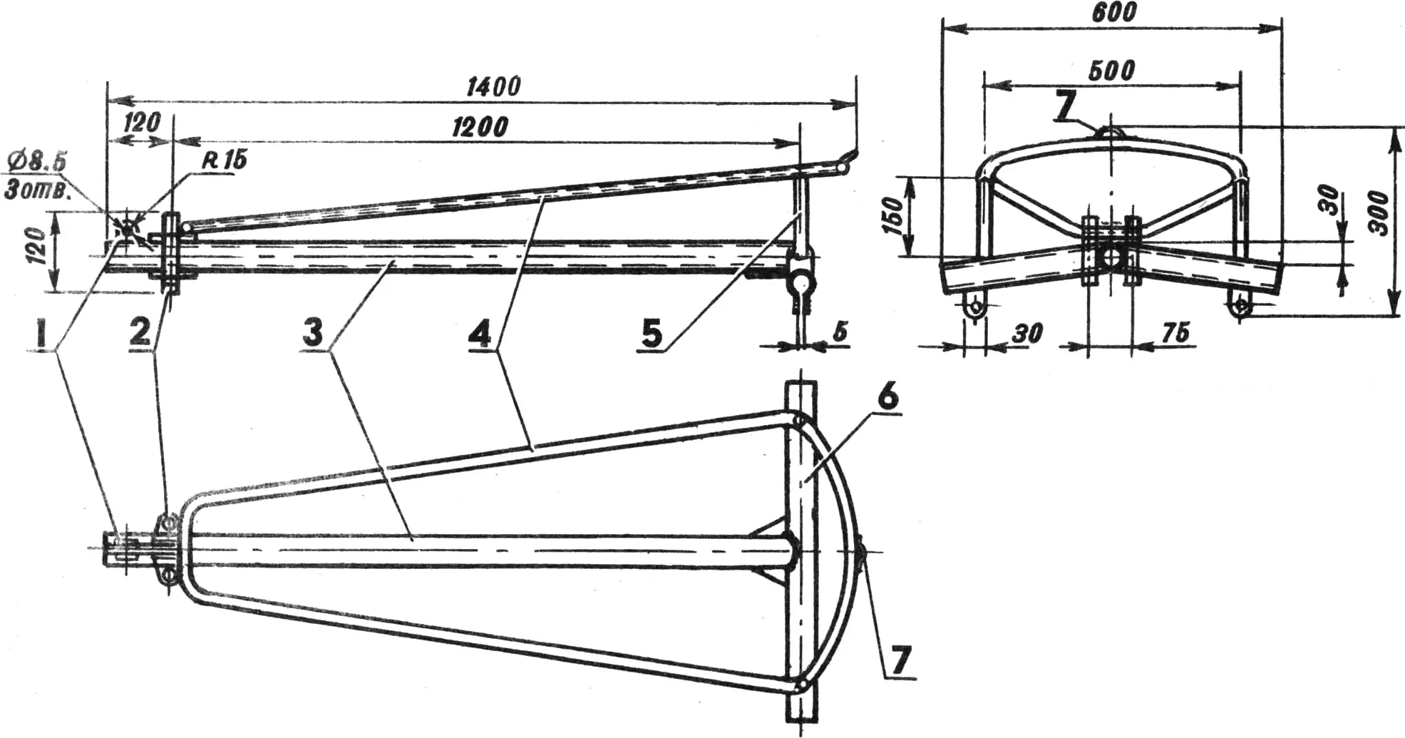 Ice boat hull (cockpit)