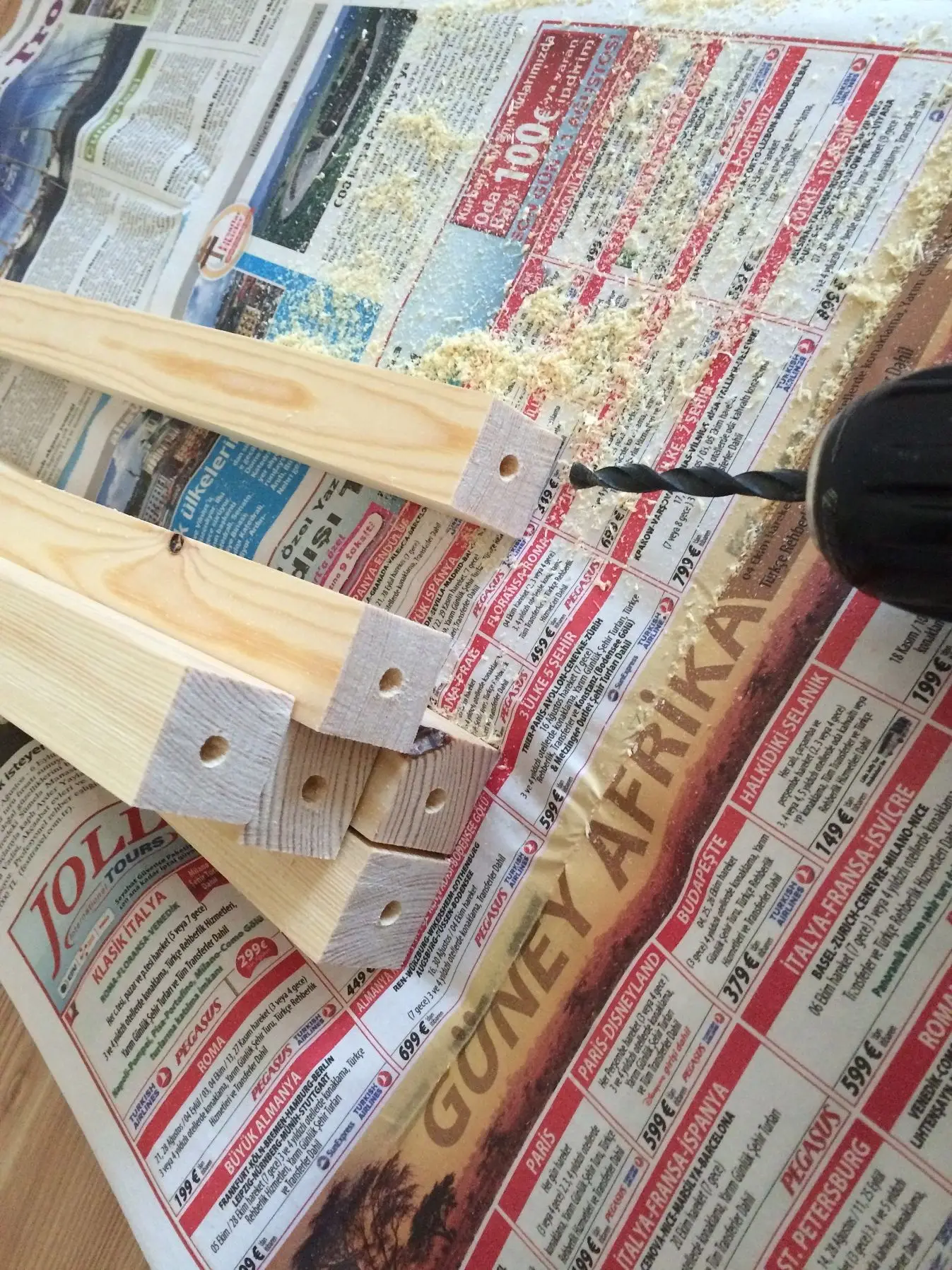 Preparing the legs and choosing the height
