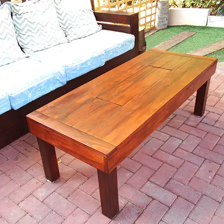 When the cooler isn't in use, simply close the lid and it becomes a practical outdoor side table.
