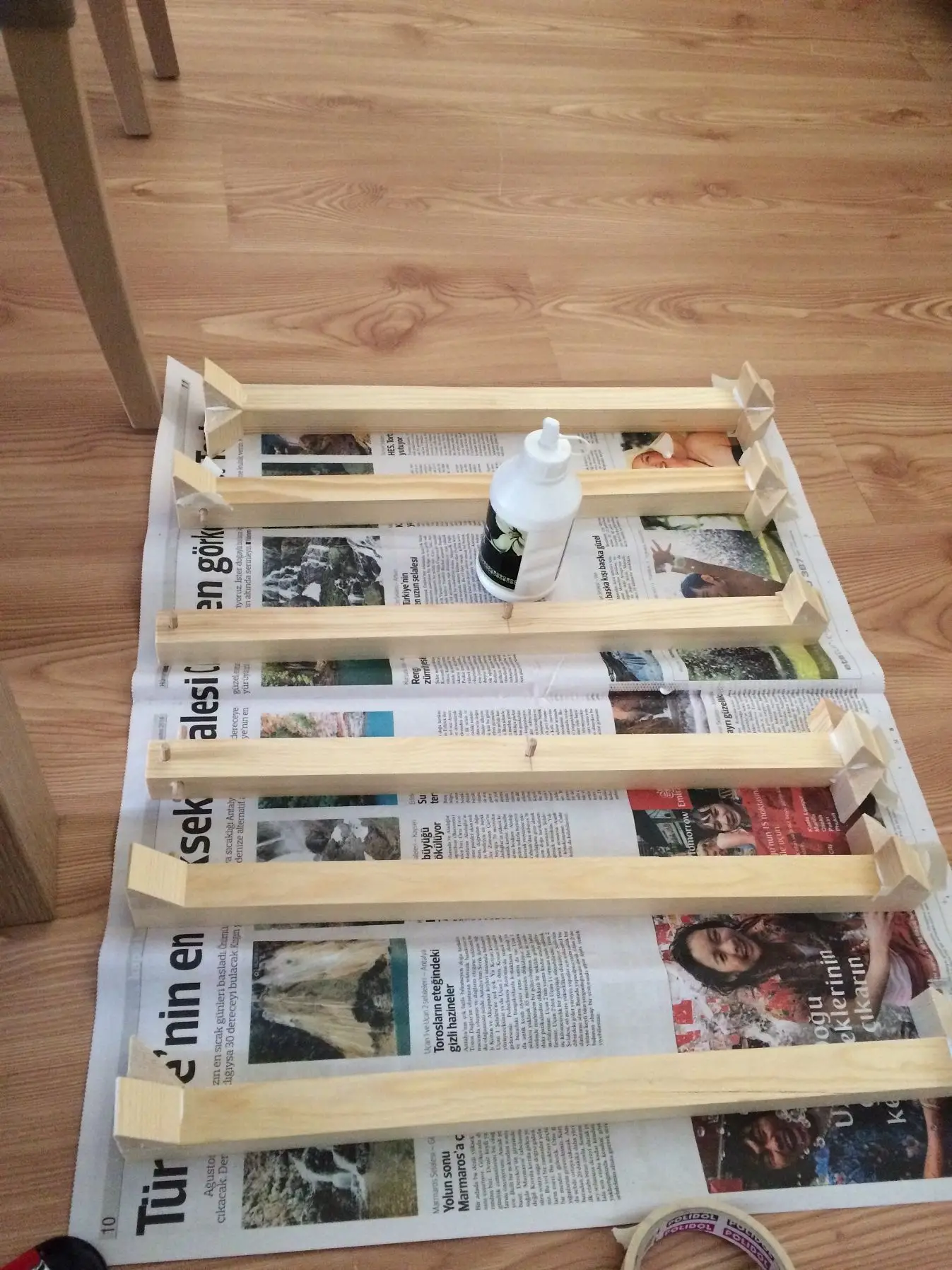 Preparing the legs and choosing the height