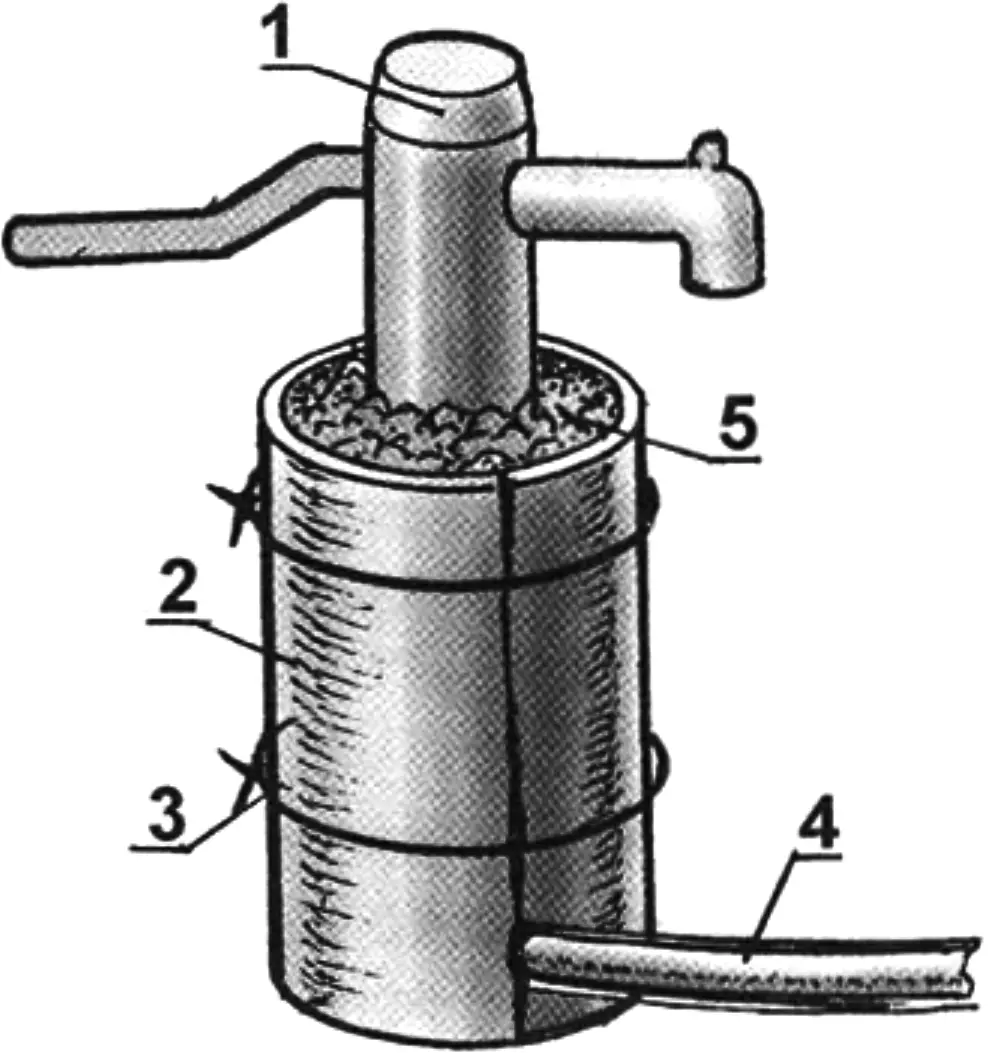 Drawing heat from a campfire to thaw a frozen water column