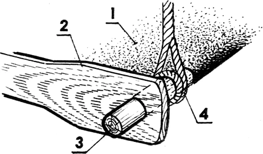 Fig. 4. Corner of the assembled hammock