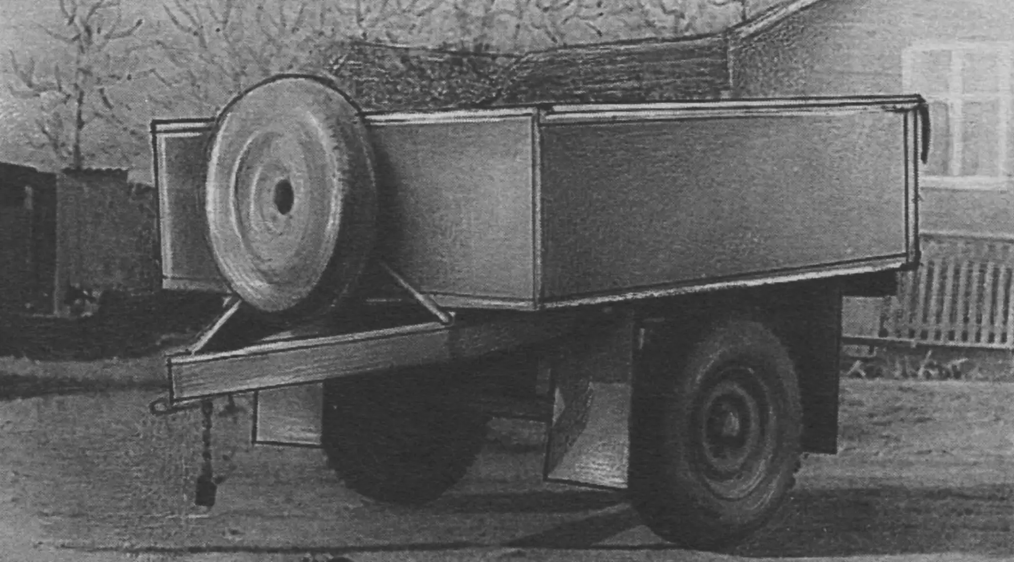 Cargo trailer for the “Niva” automobile