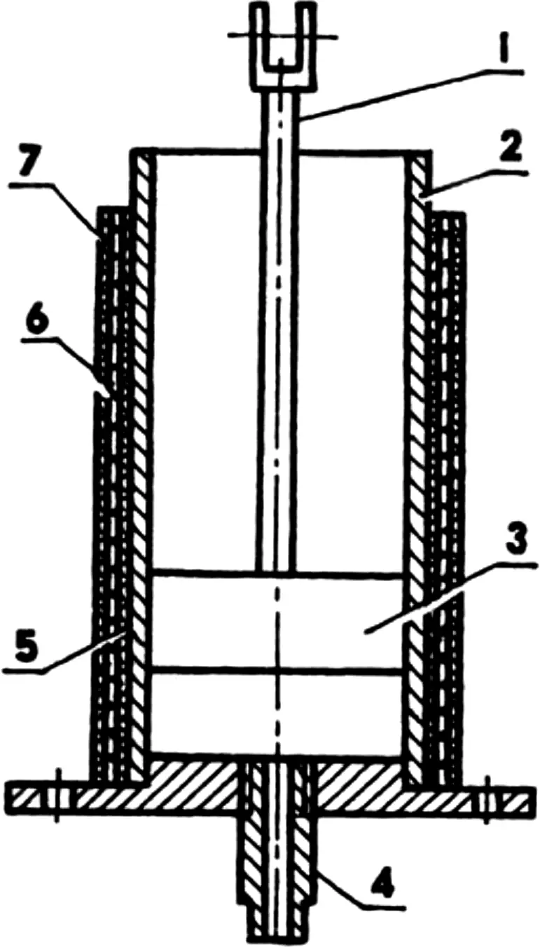 Melting chamber with injection cylinder
