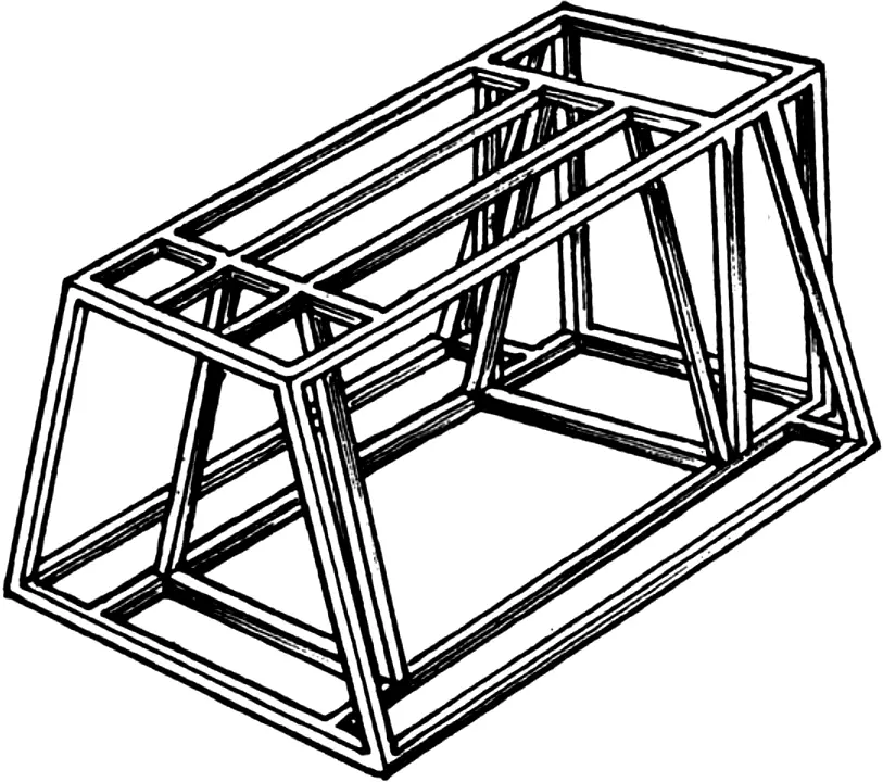 Fig. 4. Assembled cellar frame without roof