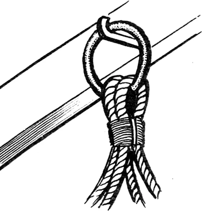 Fig. 5. Hammock suspension option — on one hook.