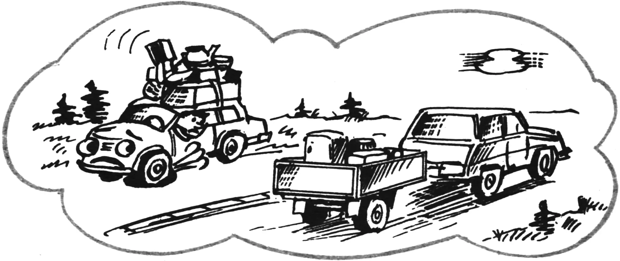 Cargo trailer for the “Niva” automobile