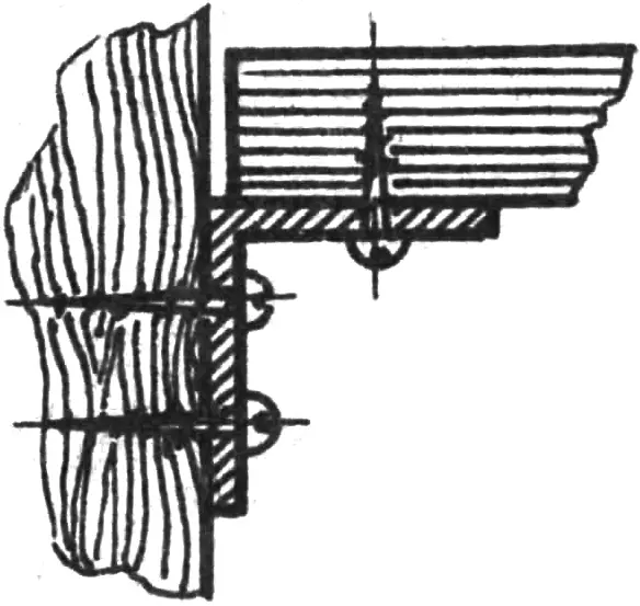 Shelf fastening detail.
