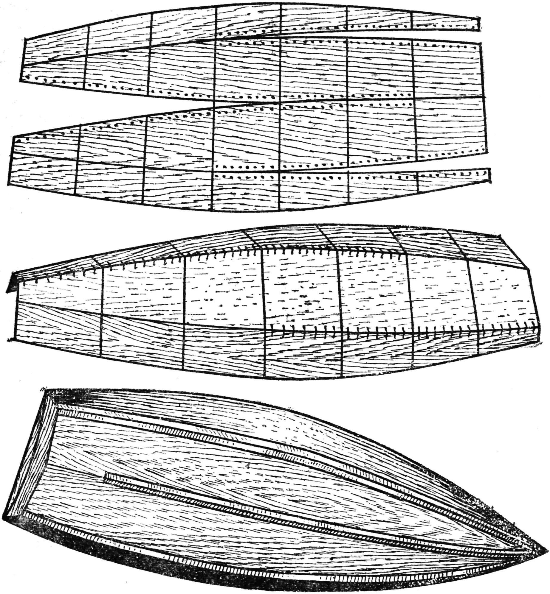 Fig. 6. Sequence of turning the layout into a hull.