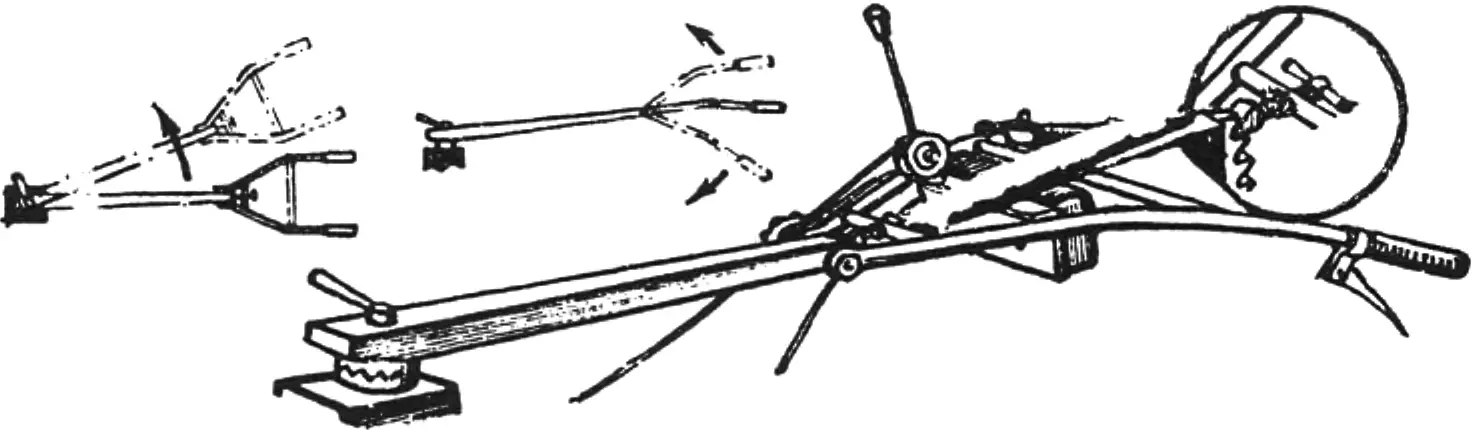Possible positions of the control traverse