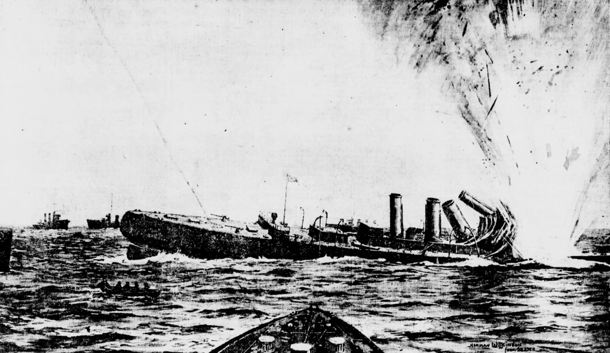 Гибель крейсера «Amphion»6 августа 1914 года