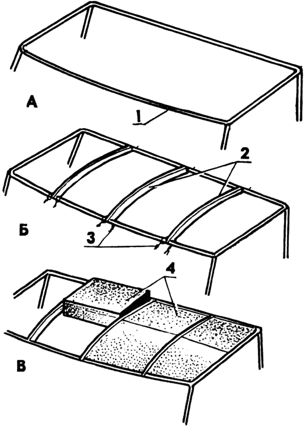 Shaping the curved surfaces of the motor truck cabin, using the roof as an example