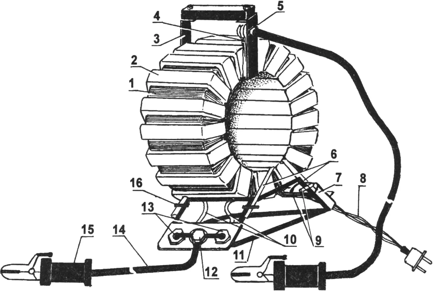 Fig. 1. General view of the starting device with a single-phase transformer