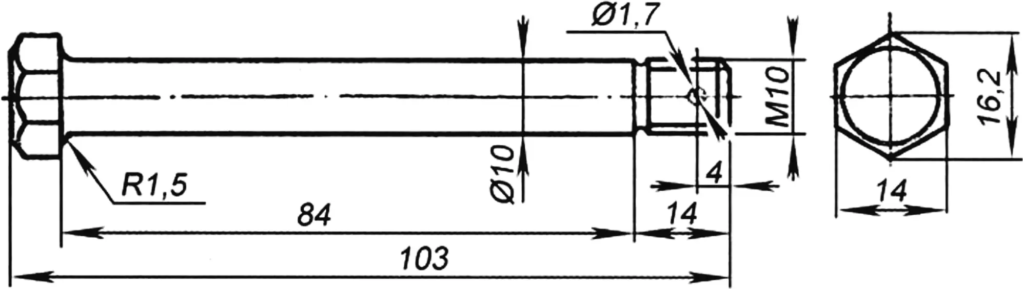 Fig. 7. Bolt (steel 30KhGSA)