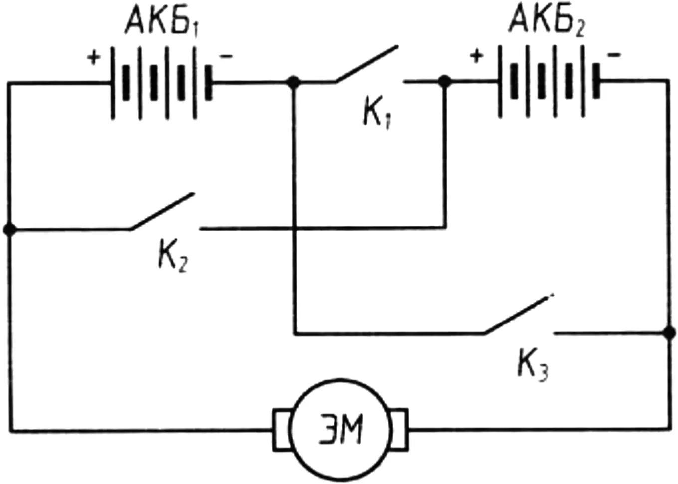 Schematic electrical diagram of the electric motorcycle