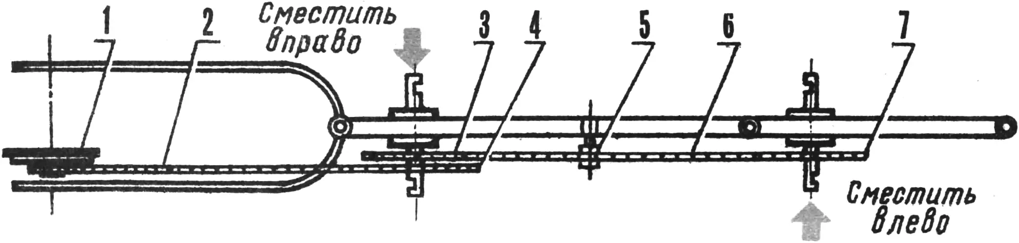 Kinematic diagram of the tandem drive