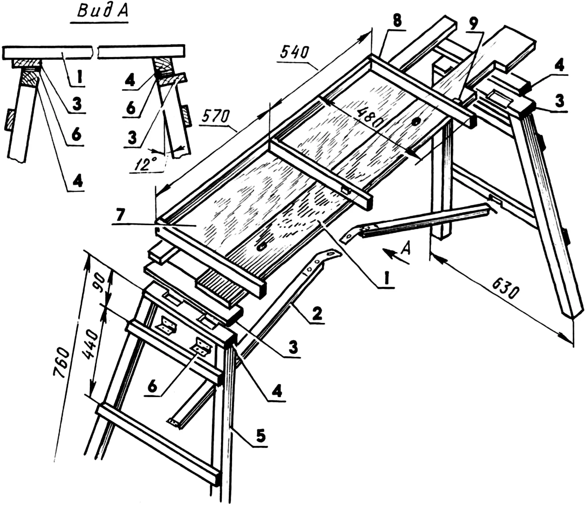 Folding base table