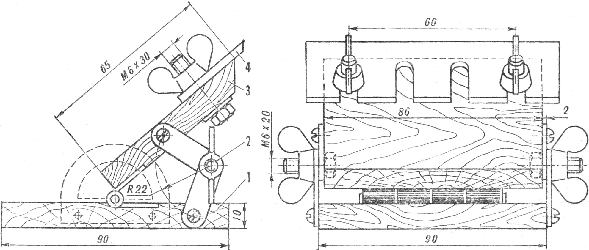 Fig. 7. Fixture for sharpening knives