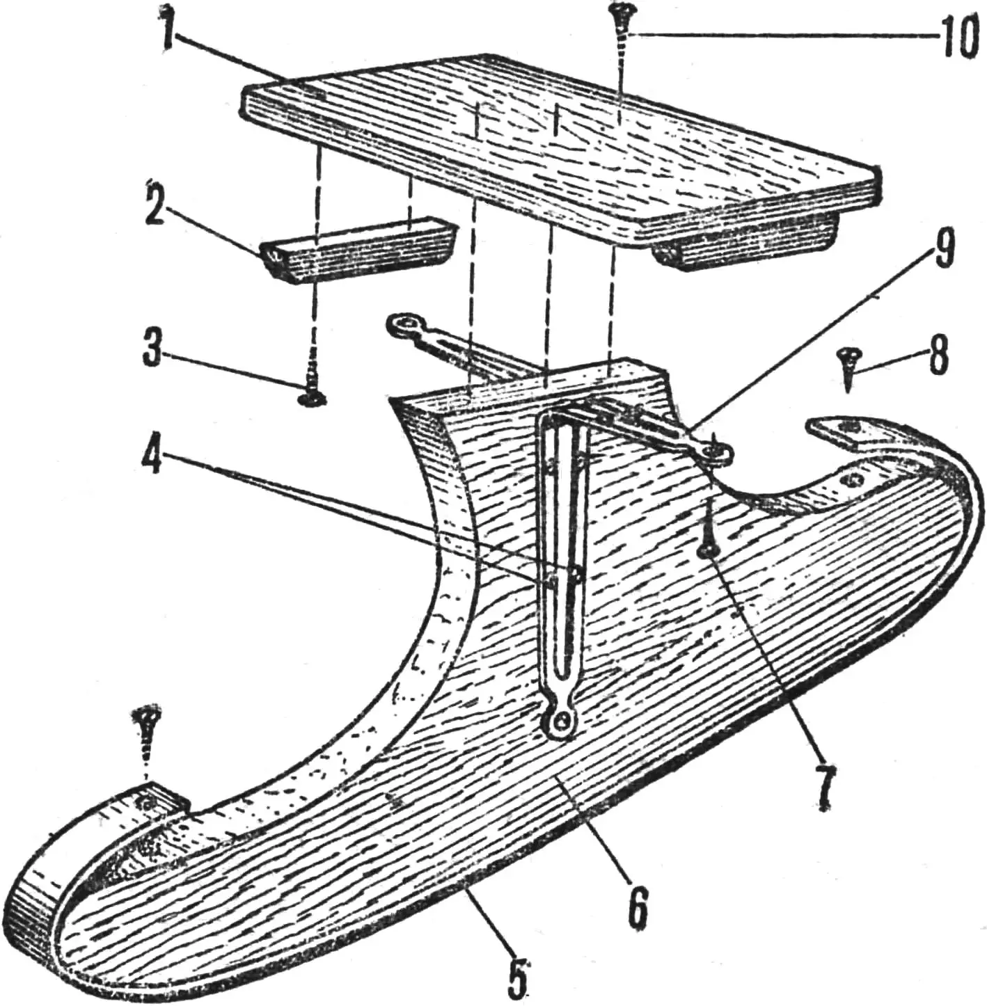 Fig. 1. Design of single-runner sleds