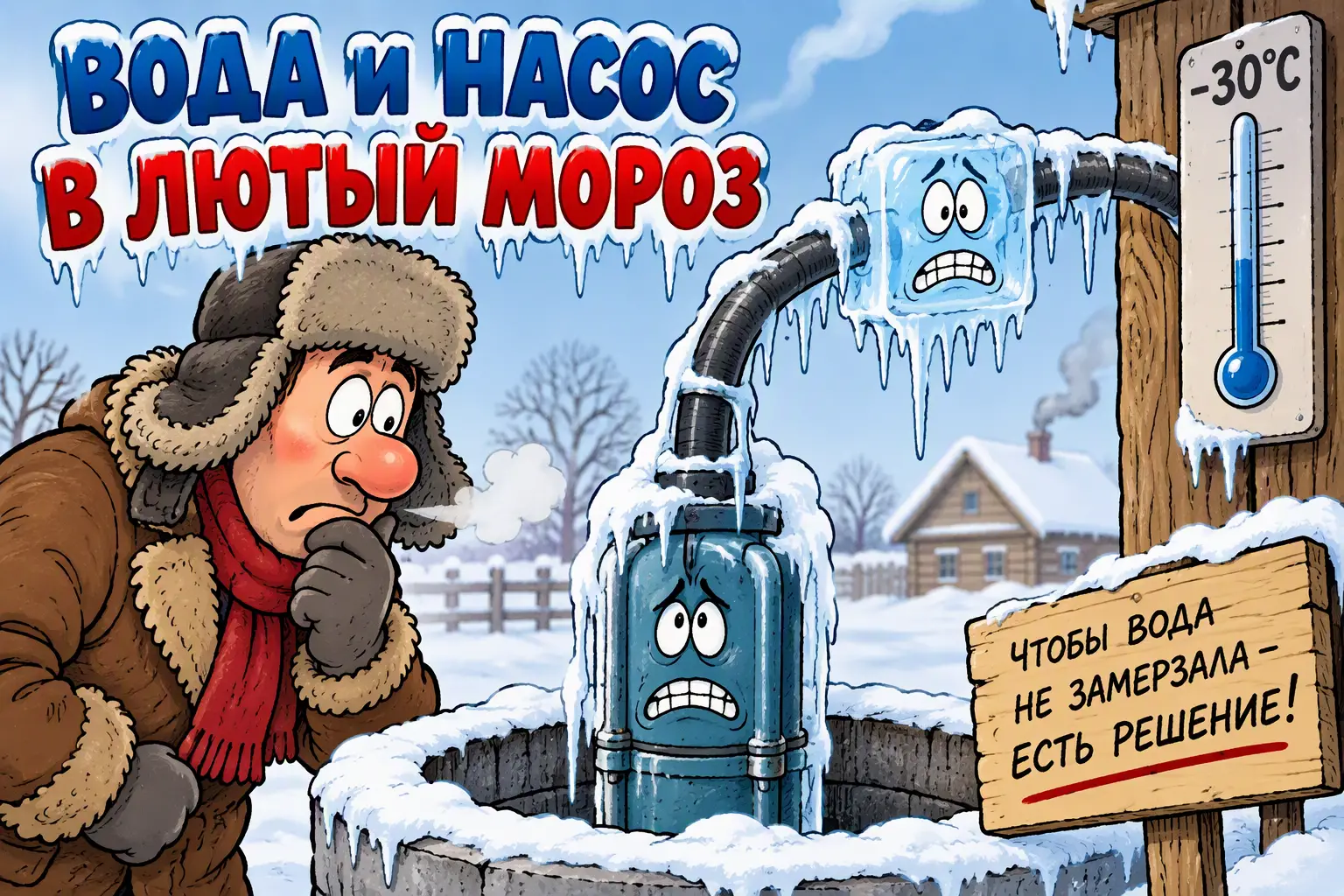 Сливной клапан-автомат для насоса «Малыш» зимой