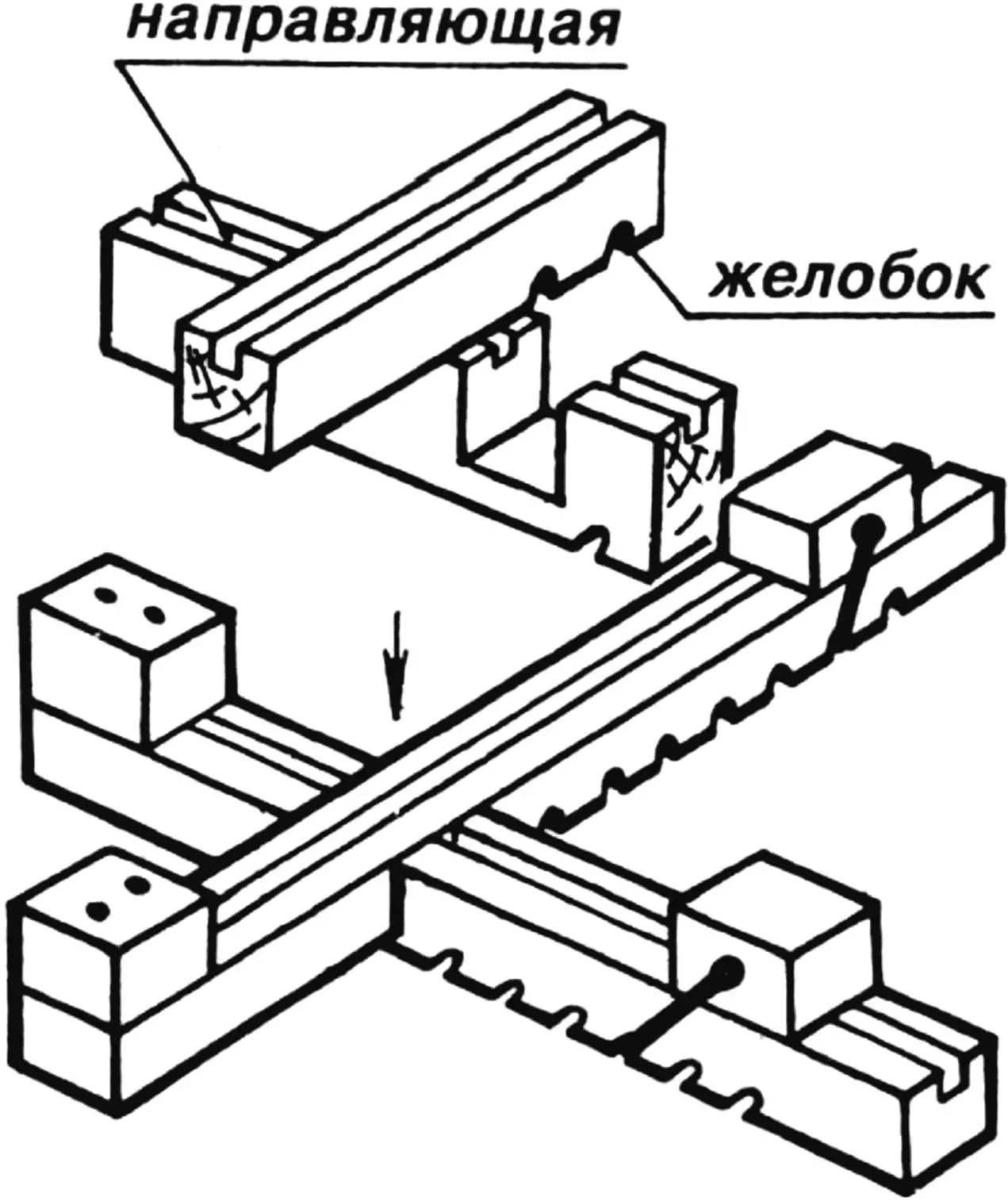 Cross-shaped weima for gluing frames.